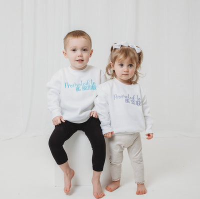 Promoted to Big Sister Sweater - Amber and Noah