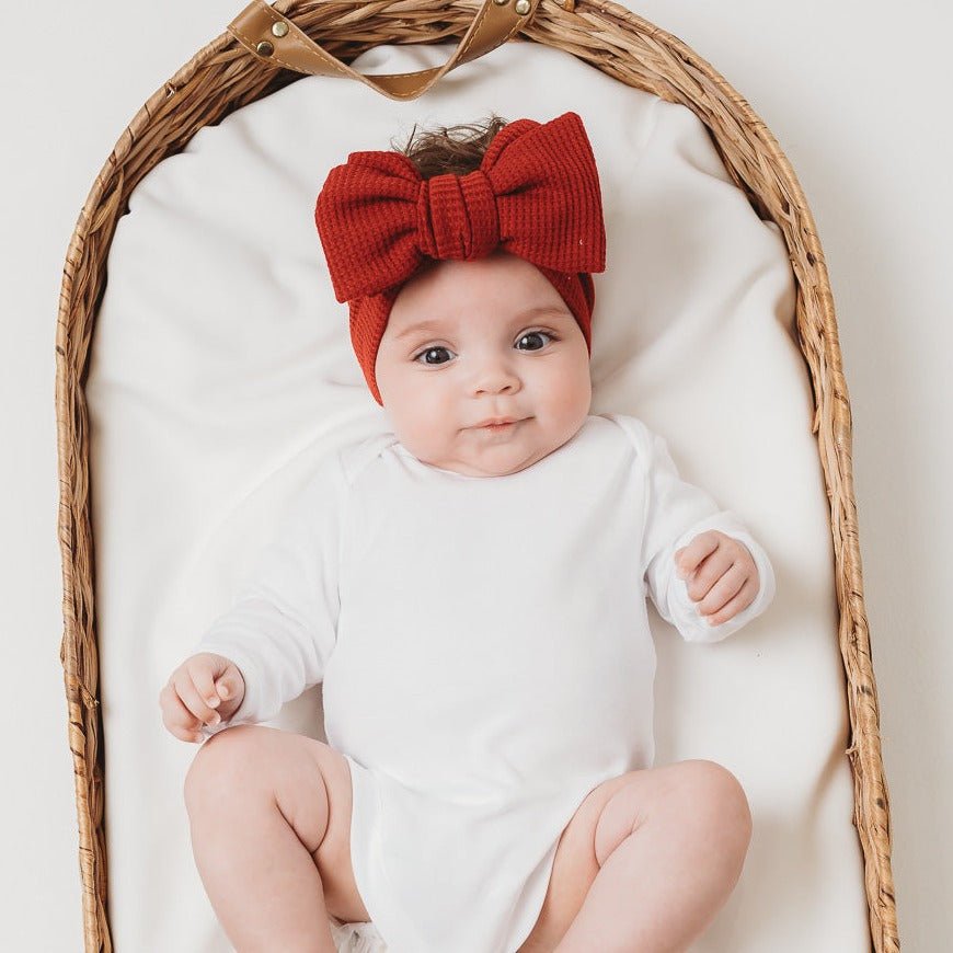 Red Baby Bowknot Headband - Amber and Noah