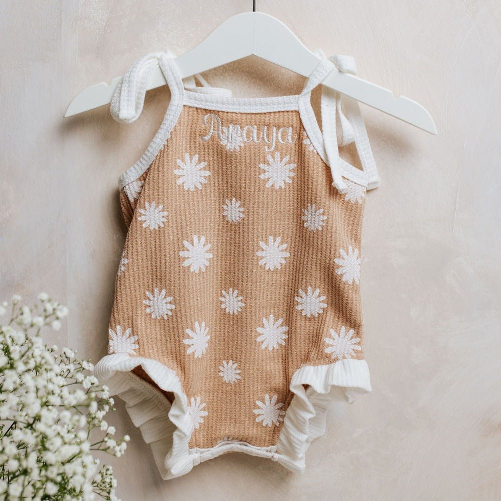 Ribbed Floral Romper - Amber and Noah