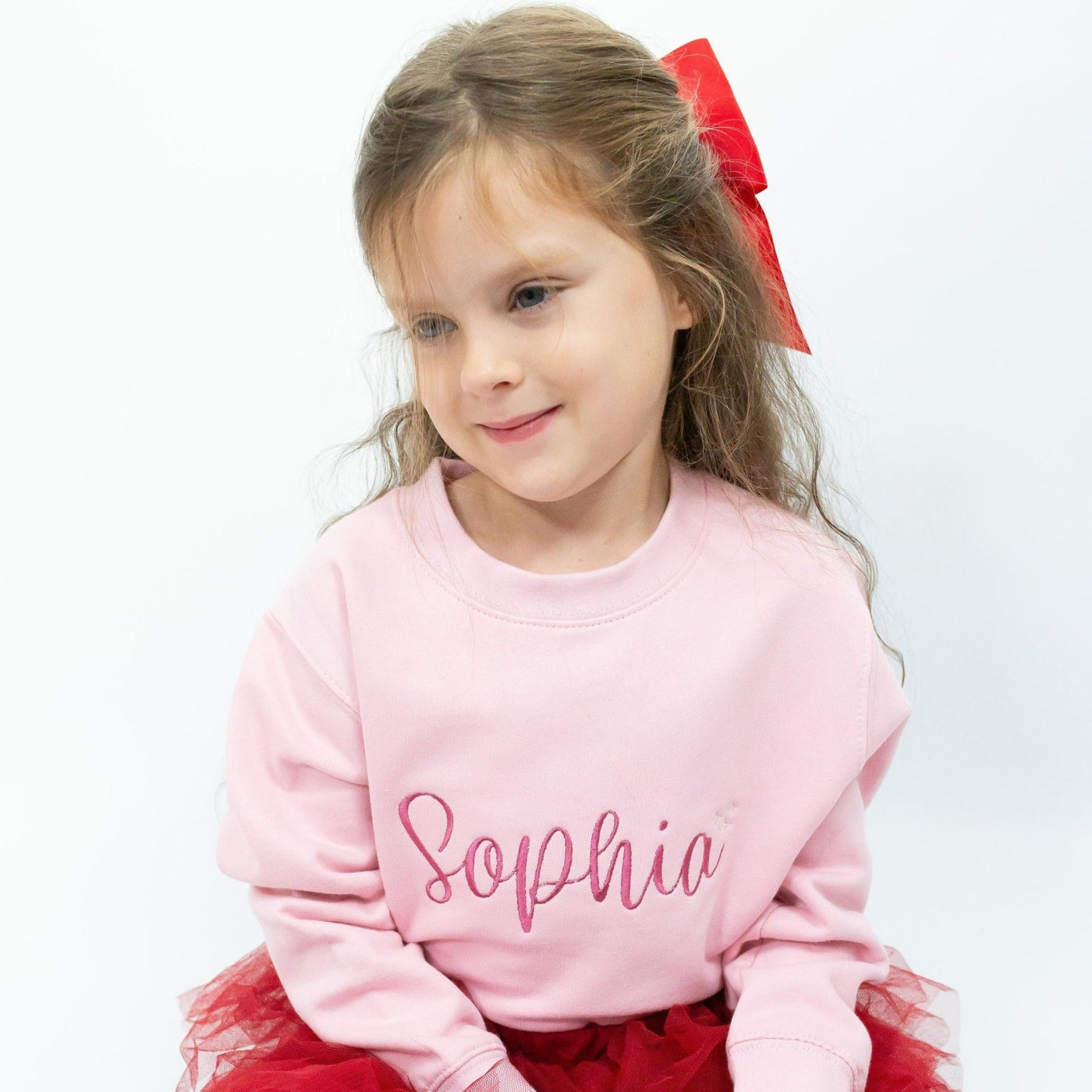 Sparkle Name Personalised Embroidered Sweater - Amber and Noah