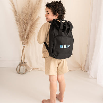 Statement Name Roll Handle Backpack - Amber and Noah