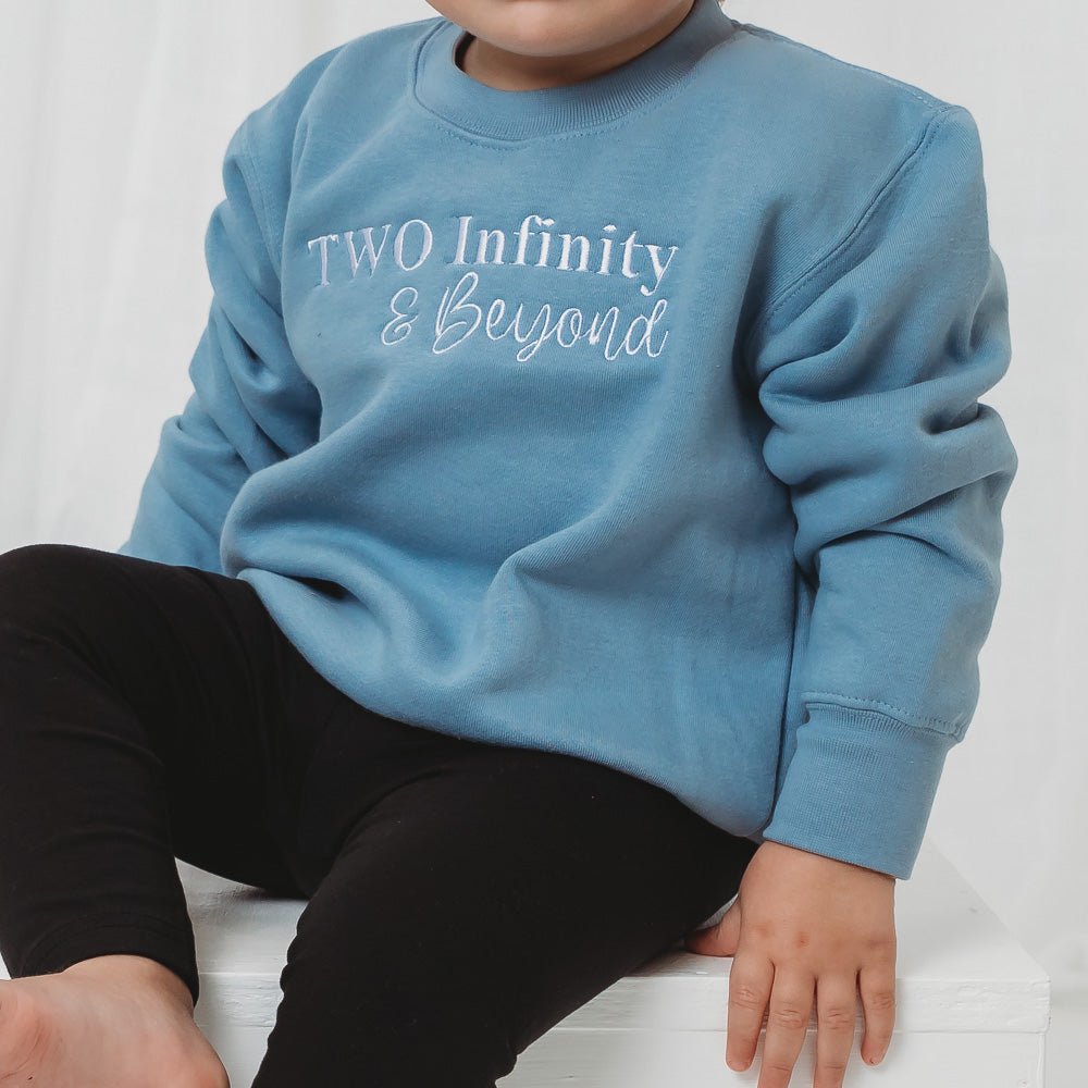 Two Inifinity and Beyond Birthday Sweater - Amber and Noah