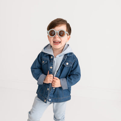 Varsity Initial Denim Jacket - Amber and Noah